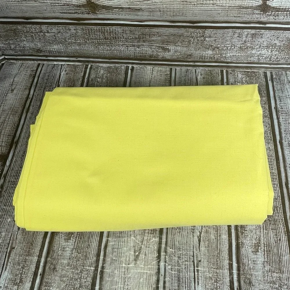 Vintage Marvelaire SPRINGMAID Double Flat 81x108 Muslin Sheet Yellow NWOT